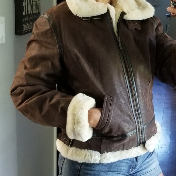 🧥DANIER AVIATOR JACKET WITH FAUX FUR - Picture 12 of 16